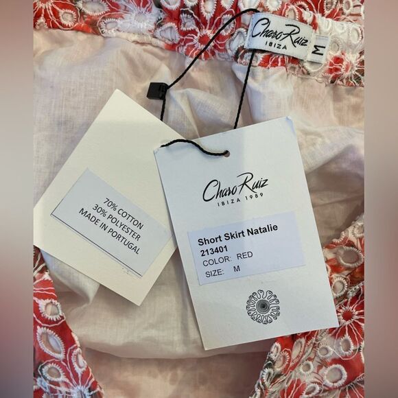 NWT CHARO RUIZ IBIZA Natalie Skirt Sz. L and Barbara Top Persian Red Sz. M - Picture 8 of 10